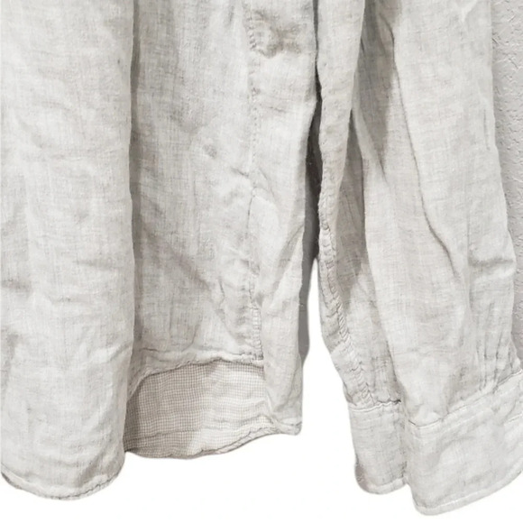 Club Monaco Gray Cotton Slim Button Down Shirt L - Picture 2 of 4
